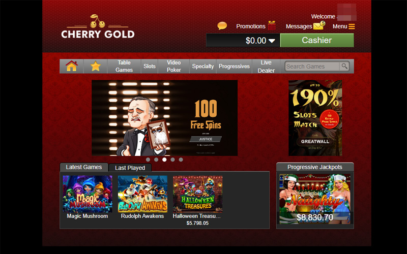 cherry gold casino no deposit bonus 2019